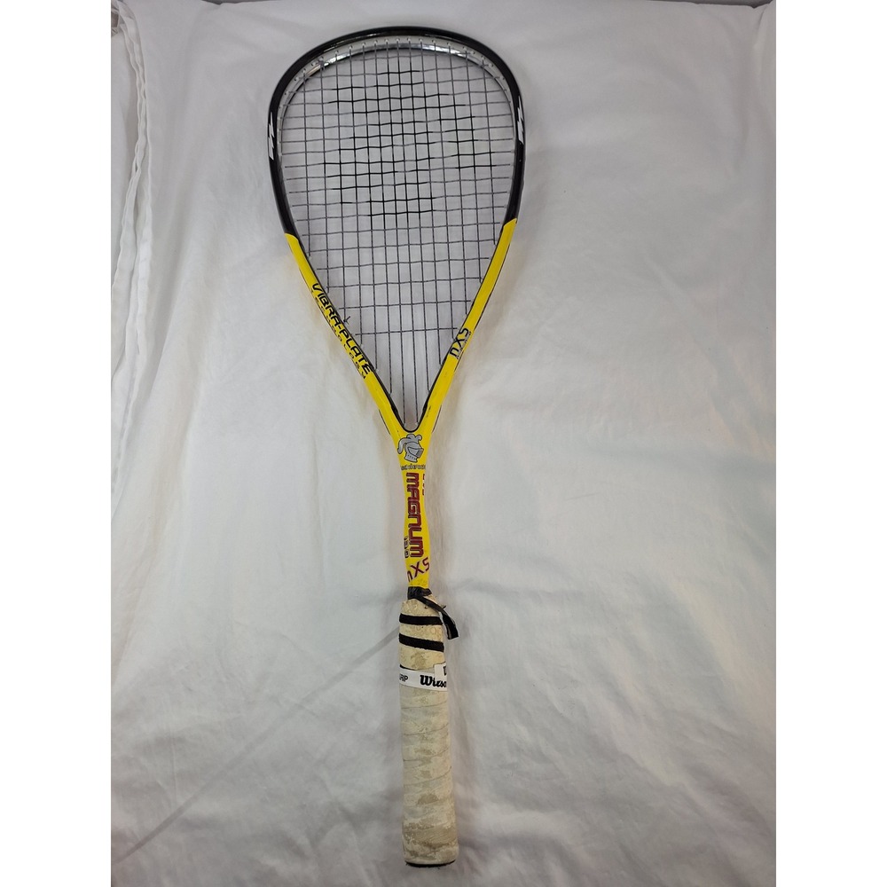 Black Knight Magnum 130 nXS Squash Racquet Yellow Black Vibra-Plate Technology